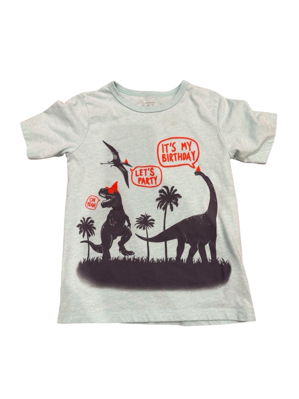 The Children’s Place | Light Blue It’s My Birthday Dino Graphic Tee